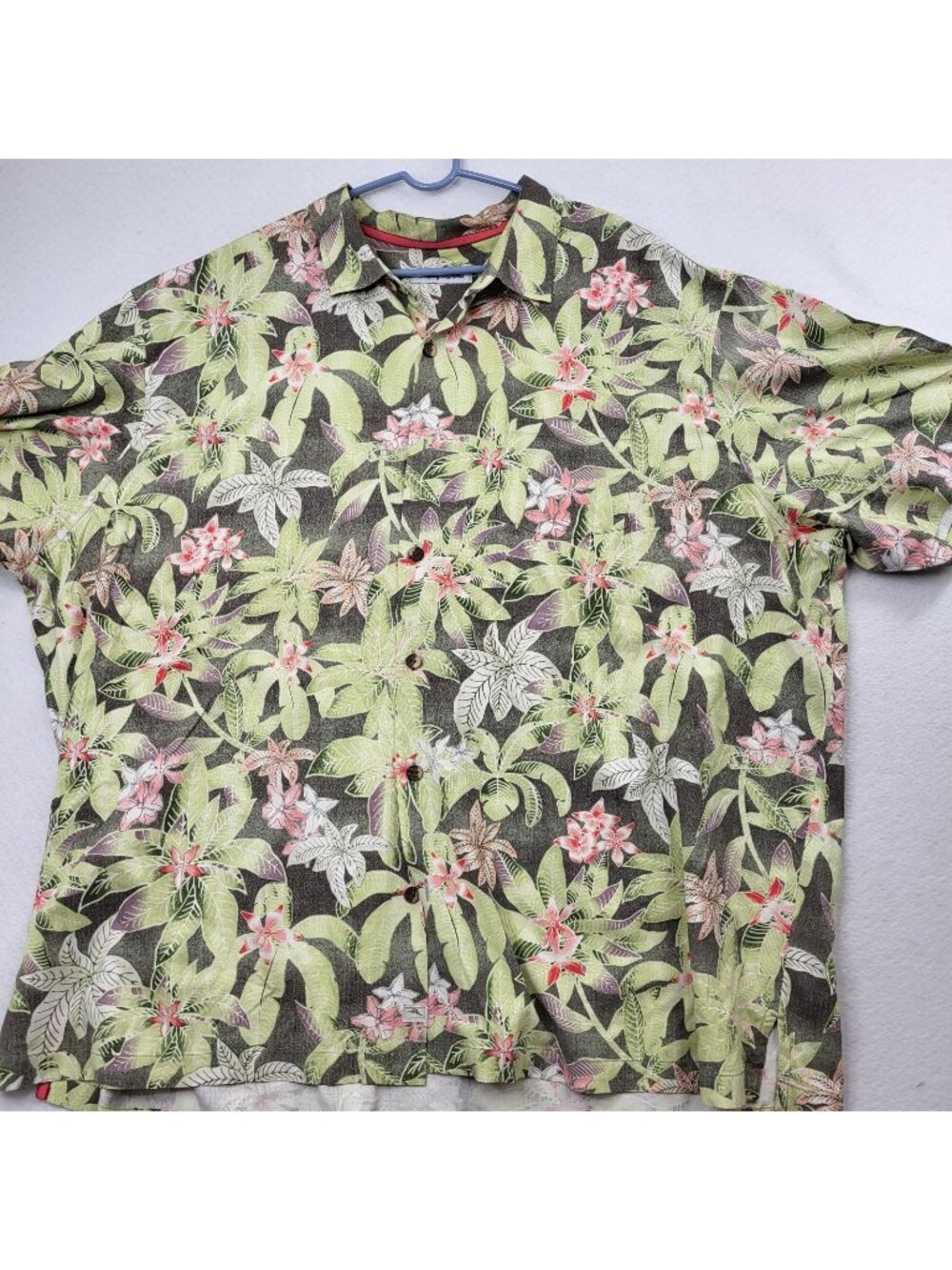 Tommy Bahama Tropical Silk Hawaiian Shirt 3XL Resort Camp flower foliage